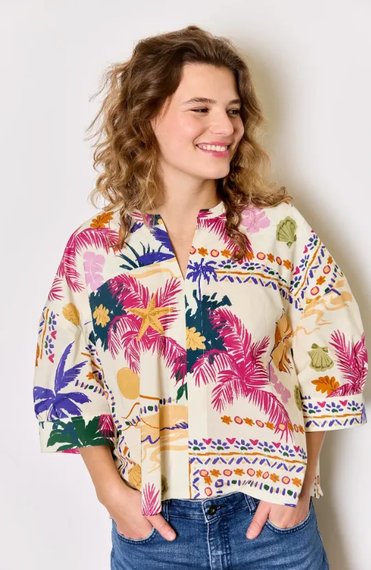 Hawaii print katoen- Atelier Jupe
